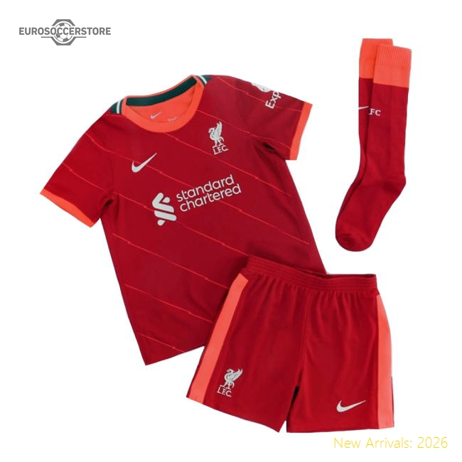 Liverpool 2021-2022 Home Little Boys Mini Kit-Football Shirts Shop