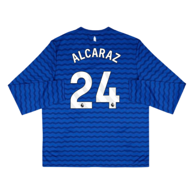 2025-2026 Everton Home Long Sleeve Shirt (Alcaraz 24)-Football Shirts Shop