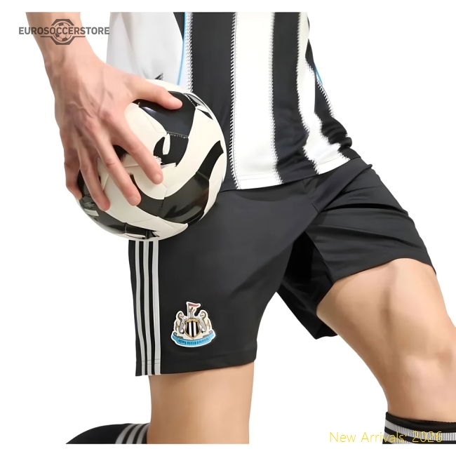 2025-2026 Newcastle Home Shorts (Black)-Football Shirts Shop