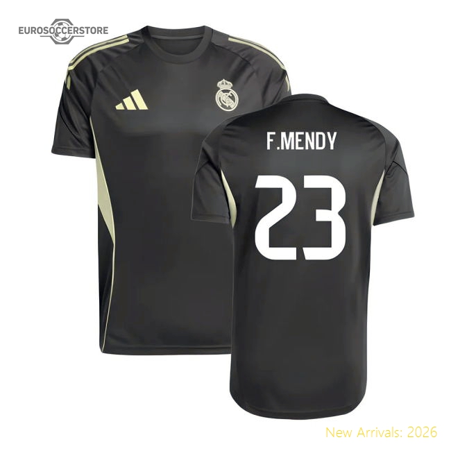 2025-2026 Real Madrid Training Jersey (Utility Grey) (F.Mendy 23)-Football Shirts Shop