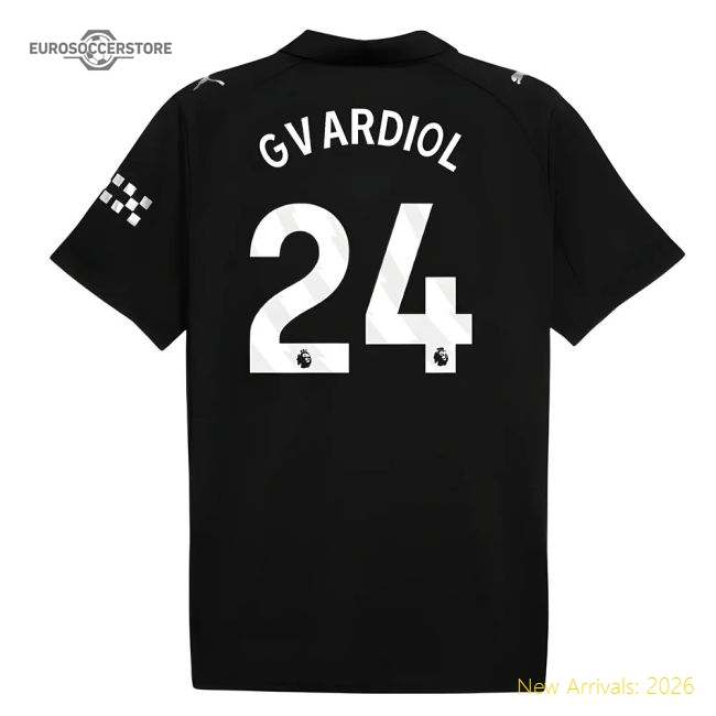 2025-2026 Man City Away Shirt (Gvardiol 24)-Football Shirts Shop