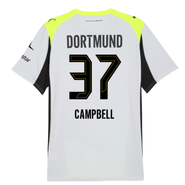 2025-2026 Borussia Dortmund Away Shirt (Campbell 37)-Football Shirts Shop