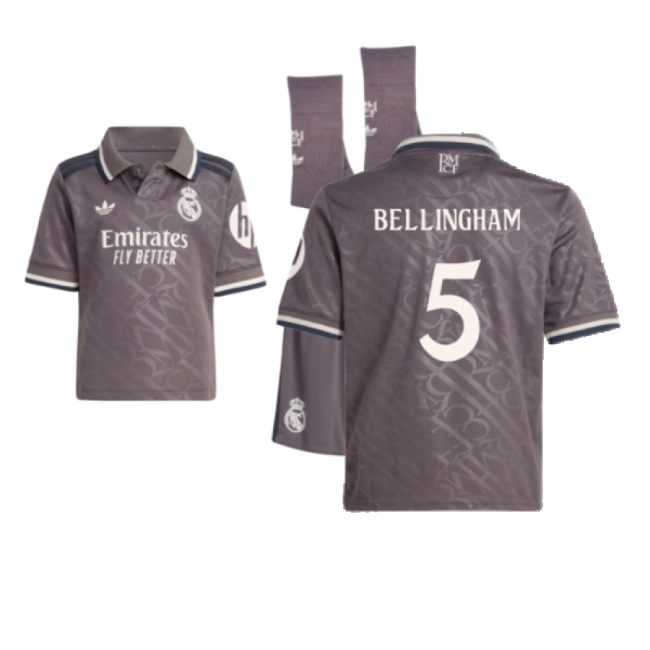 2024-2025 Real Madrid Third Youth Kit (Bellingham 5)-Football Shirts Shop
