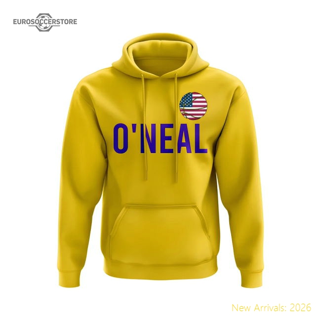 Shaquille Oneal USA Name Hoody (Yellow)-Football Shirts Shop
