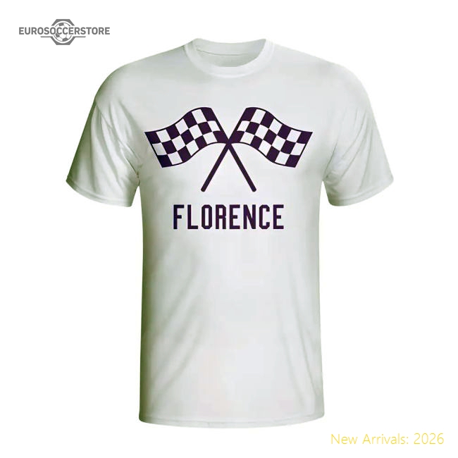Fiorentina Waving Flags T-shirt (white)-Football Shirts Shop