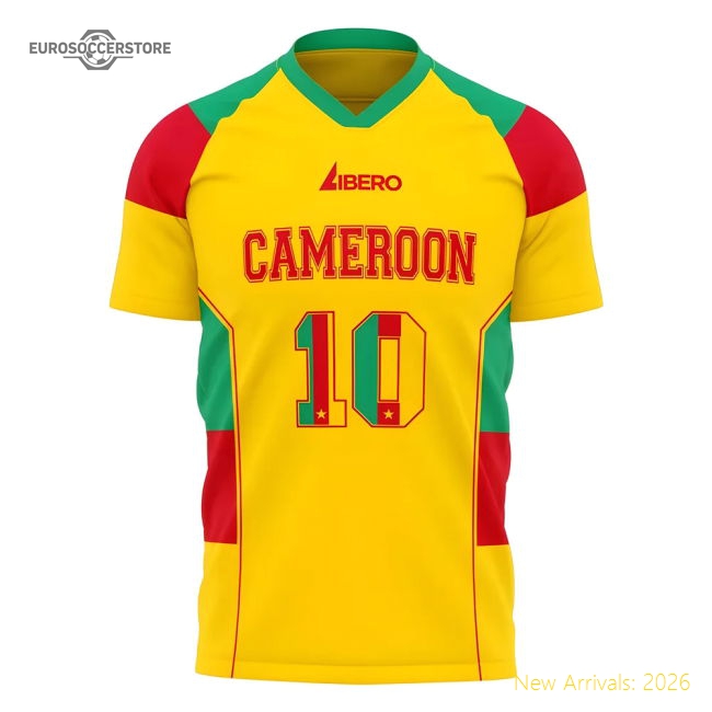 Cameroon World Cup Supporters Jersey (Yellow)-Football Shirts Shop