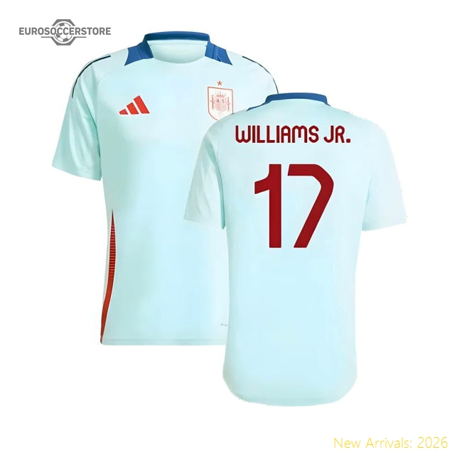 2024-2025 Spain Training Jersey (Halo Mint) (Williams JR. 17)-Football Shirts Shop