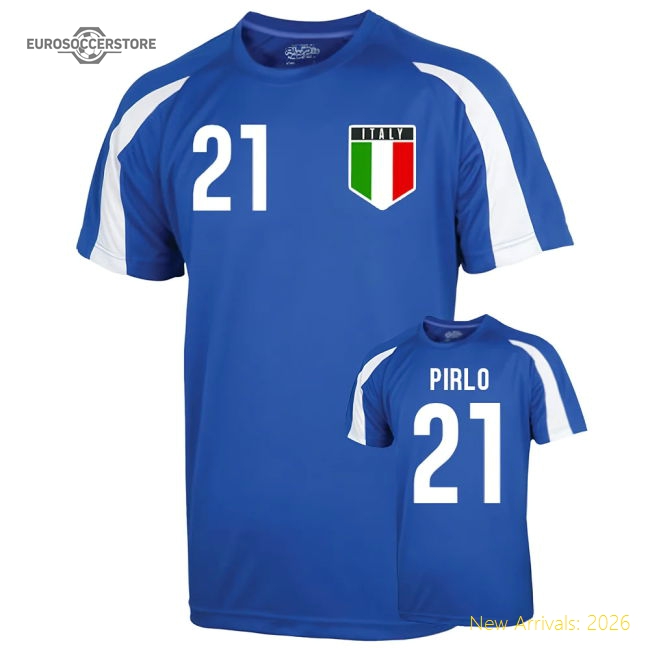 Italy Sports Training Jersey (pirlo 21)-Football Shirts Shop