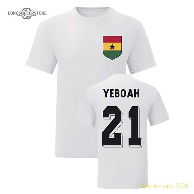Tony Yeboah Ghana National Hero Tee (White)-Football Shirts Shop