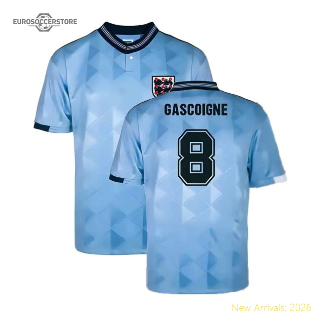 England 1989 Third Retro Shirt (Gascoigne 8)-Football Shirts Shop