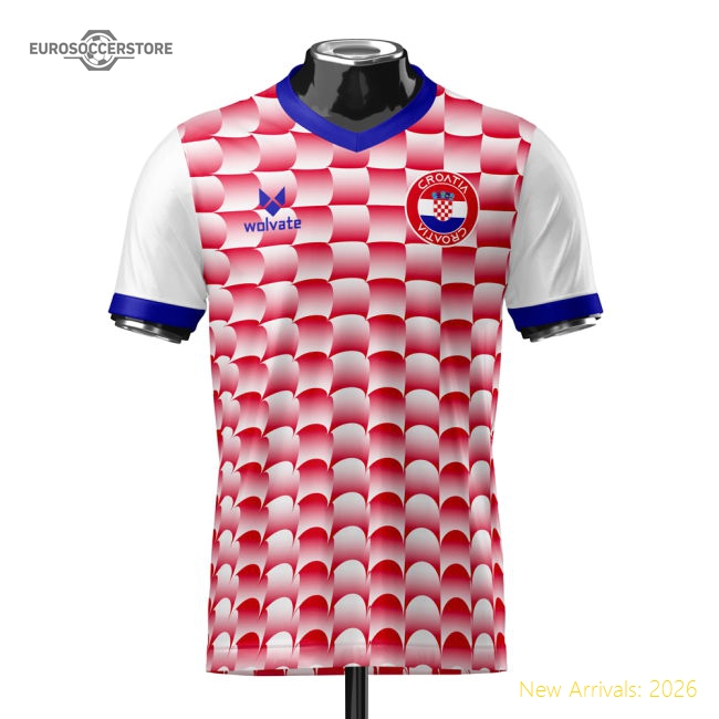Croatia Heritage Football Jersey Red (Wolvate) Adult Short Sleeve-Football Shirts Shop