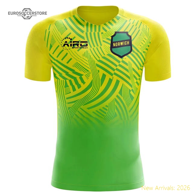 2025-2026 Norwich Home Concept Football Shirt-Football Shirts Shop