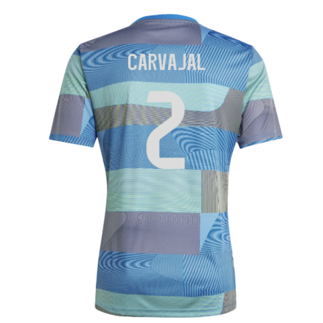 2025-2026 Real Madrid Pre-Match Shirt (Blue) (Carvajal 2)-Football Shirts Shop