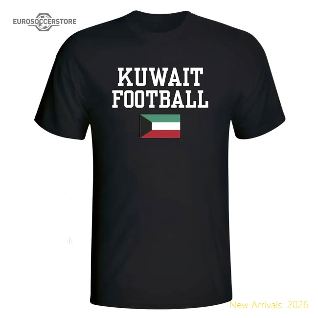 Kuwait Football T-Shirt - Black-Football Shirts Shop