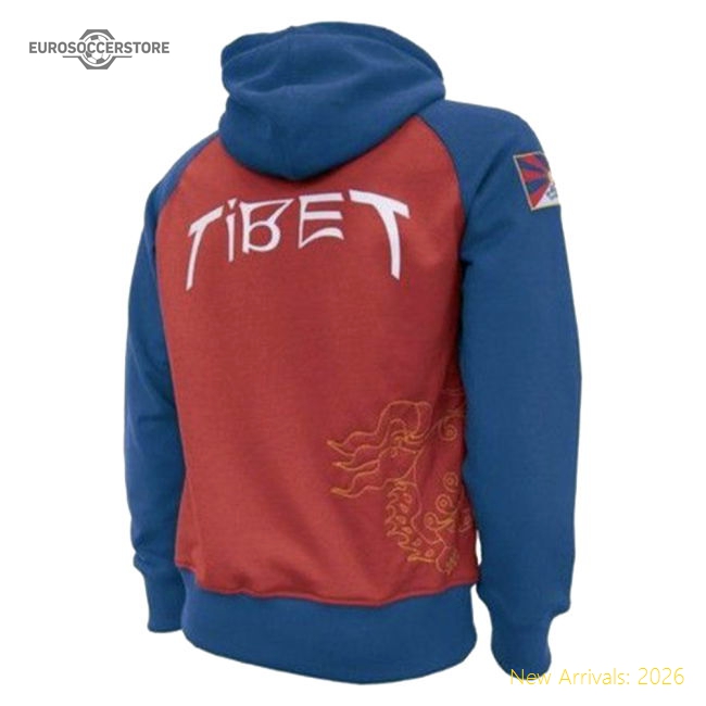 Tibet Zip Hooded Sweater (Red)-Football Shirts Shop
