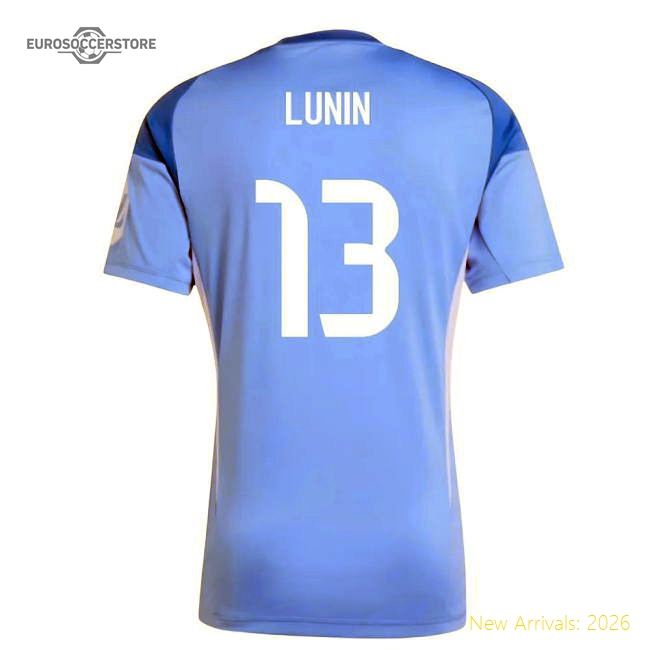 2025-2026 Real Madrid Home Goalkeeper Shirt (Blue) (Lunin 13)-Football Shirts Shop