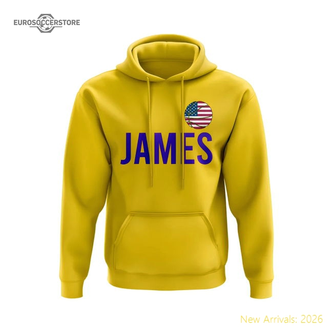 Lebron James USA Name Hoody (Yellow)-Football Shirts Shop
