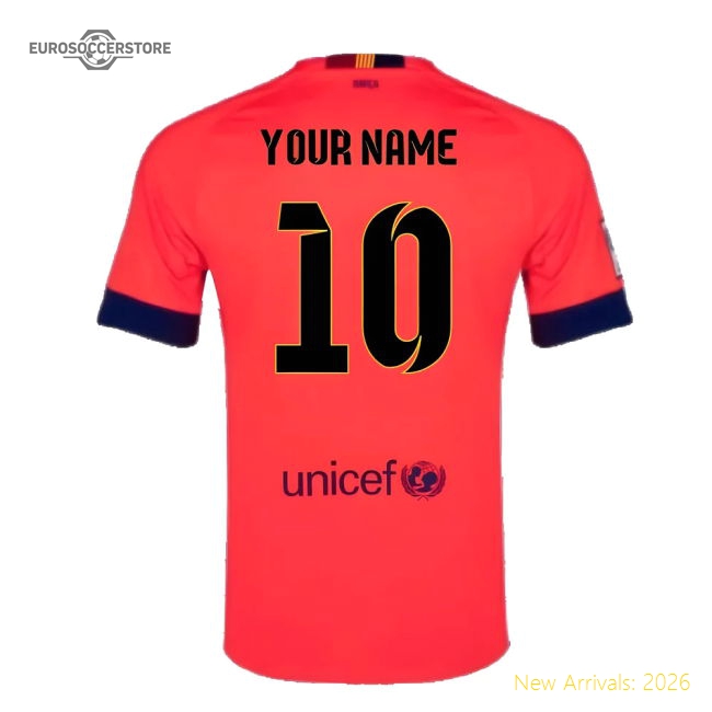 Barcelona 2014-15 Away Shirt ((Excellent) L) (Your Name)-Football Shirts Shop