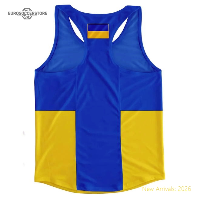 Ukraine Flag Running Vest-Football Shirts Shop