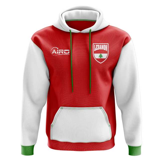 Lebanon Concept Country Football Hoody (Red)-Football Shirts Shop