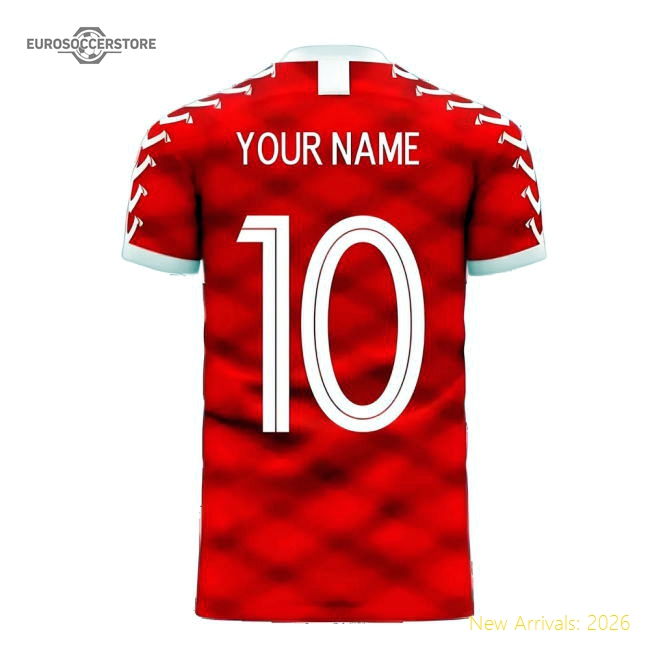 Denmark 2025-2026 Home Concept Football Kit (Viper) (Your Name)-Football Shirts Shop