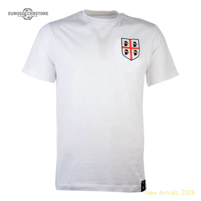 Cagliari 12th Man - White T-Shirt-Football Shirts Shop