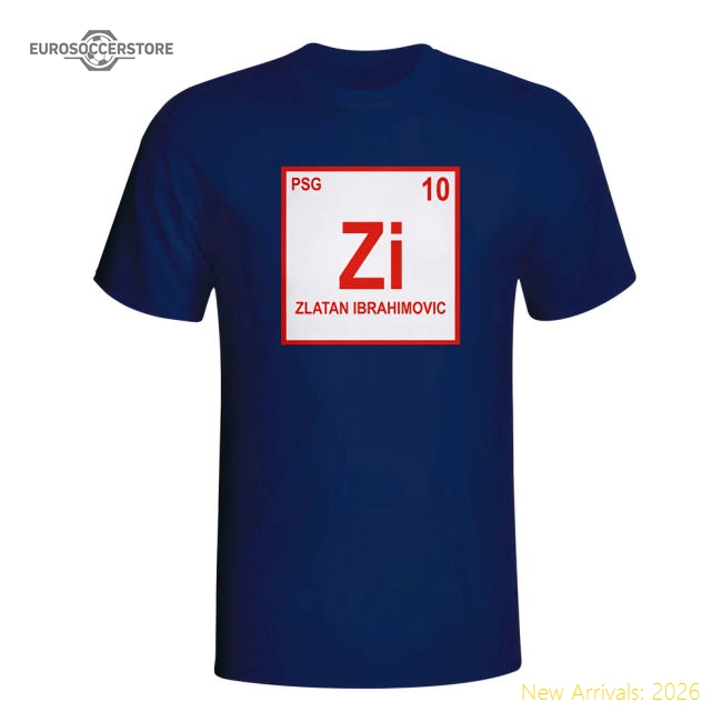 Zlatan Ibrahimovic Psg Periodic Table T-shirt (navy) - Kids-Football Shirts Shop