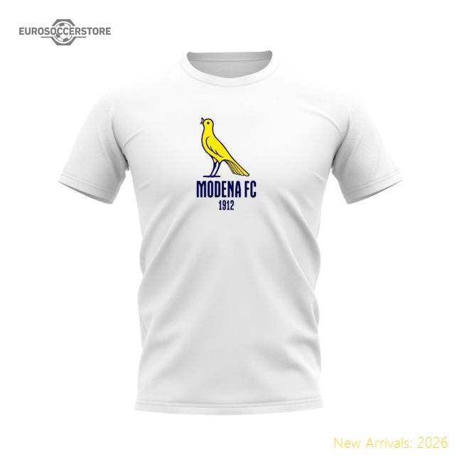 Modena Badge T-shirt (White)-Football Shirts Shop