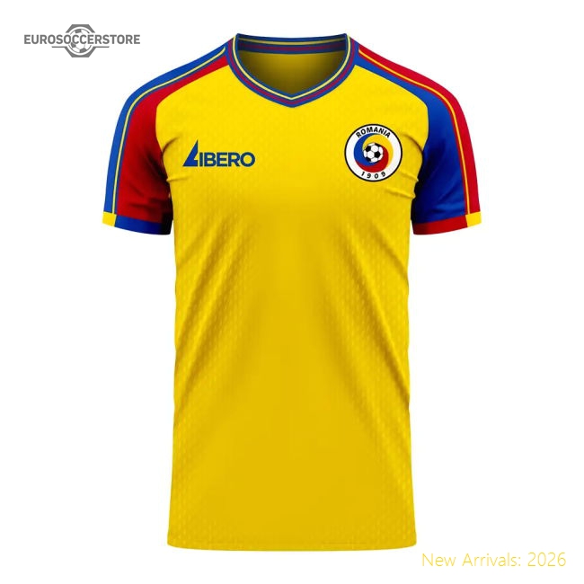 Romania 2025-2026 Home Concept Football Kit (Libero) (Your Name)-Football Shirts Shop