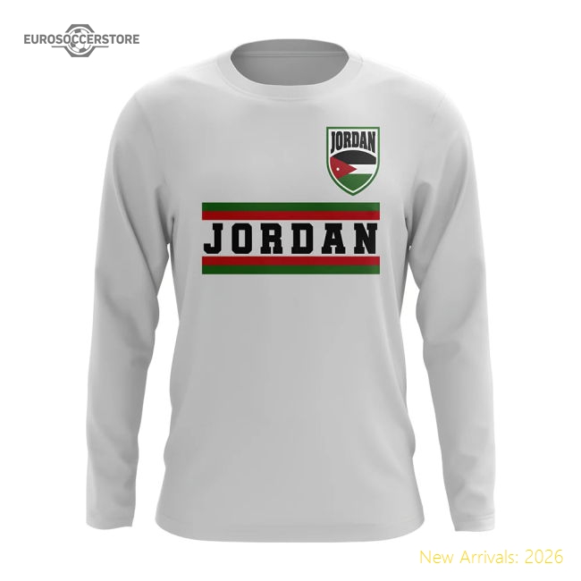 Jordan Core Football Country Long Sleeve T-Shirt (White)-Football Shirts Shop