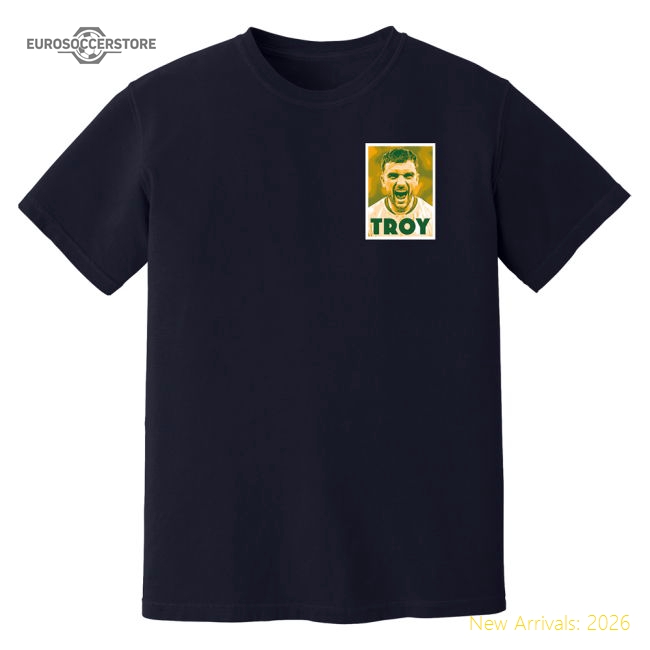 Troy Parrott Number 7 T-Shirt (Black)-Football Shirts Shop