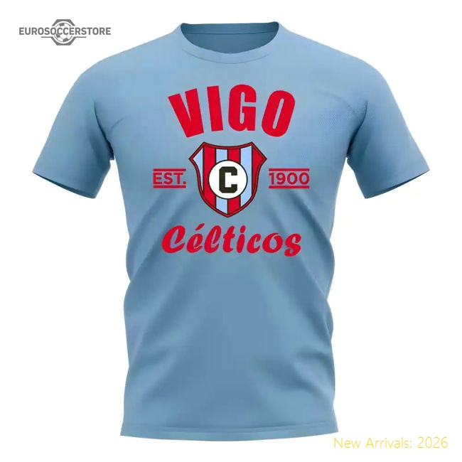 Celta Vigo Established Football T-Shirt (Sky)-Football Shirts Shop