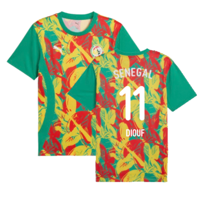 2024-2025 Senegal Prematch SS Jersey (Green) (Diouf 11)-Football Shirts Shop