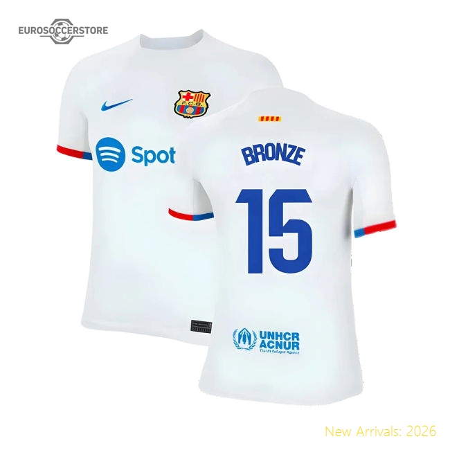 2023-2024 Barcelona Away Shirt (Kids) (Bronze 15)-Football Shirts Shop