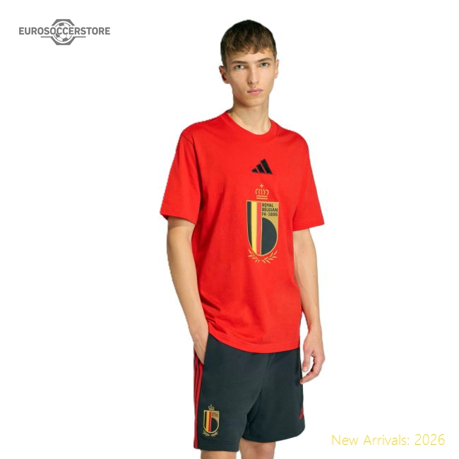 2026-2027 Belgium DNA Graphic Tee (Red)-Football Shirts Shop
