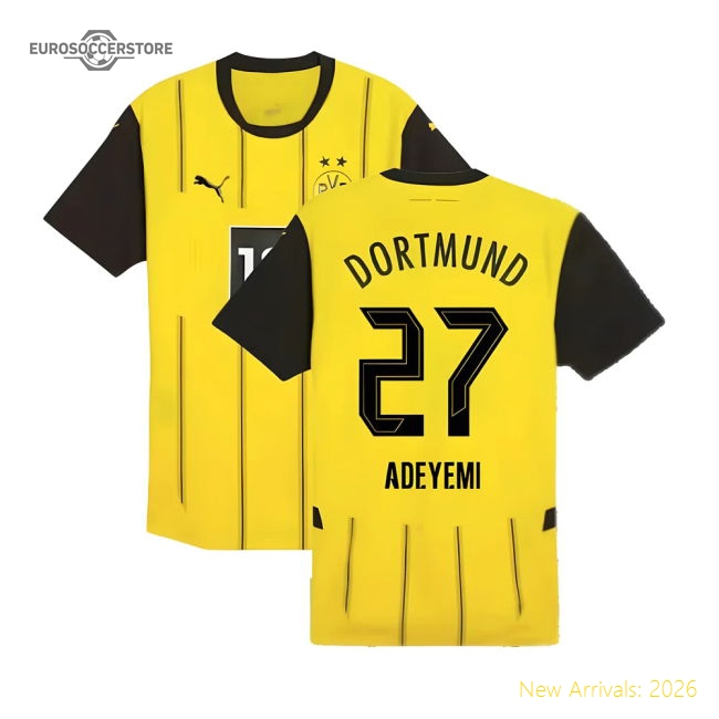 2024-2025 Borussia Dortmund Authentic Home Shirt (Adeyemi 27)-Football Shirts Shop