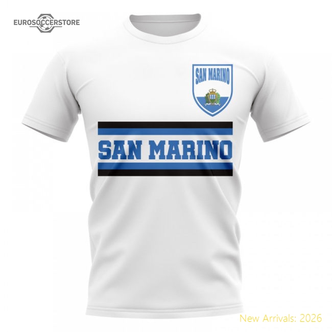 San Marino Core Football Country T-Shirt (White)-Football Shirts Shop