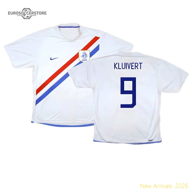 Holland 2006-08 Away Shirt ((Very Good) S) (Kluivert 9)-Football Shirts Shop