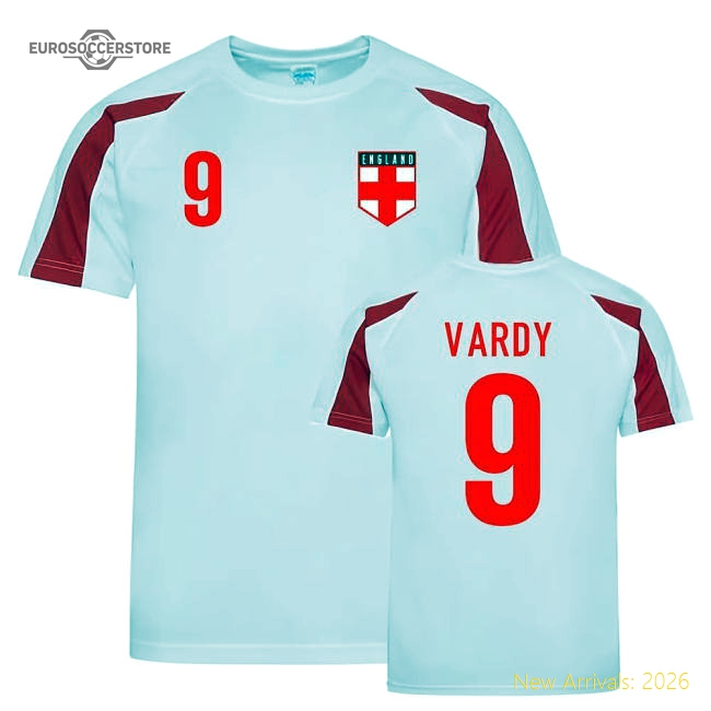 Jamie Vardy England Sports Training Jersey (White-Red)-Football Shirts Shop