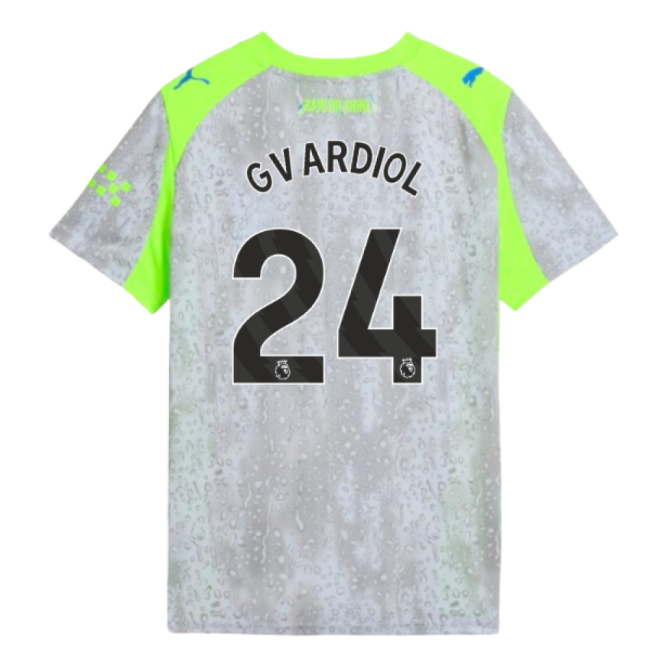 2025-2026 Man City Third Shirt (Kids) (Gvardiol 24)-Football Shirts Shop