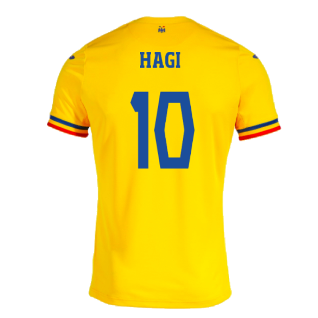 2023-2024 Romania Home Shirt (HAGI 10)-Football Shirts Shop