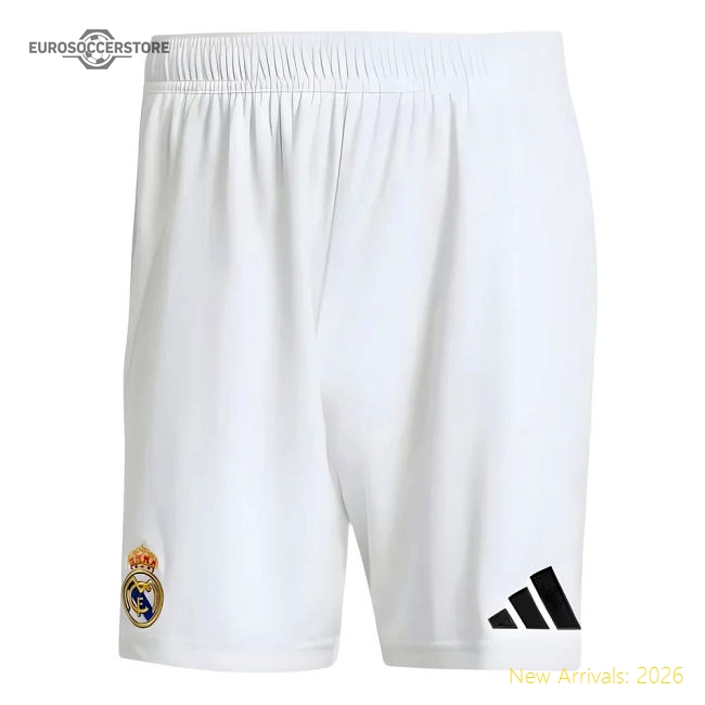 2024-2025 Real Madrid Home Shorts (White)-Football Shirts Shop