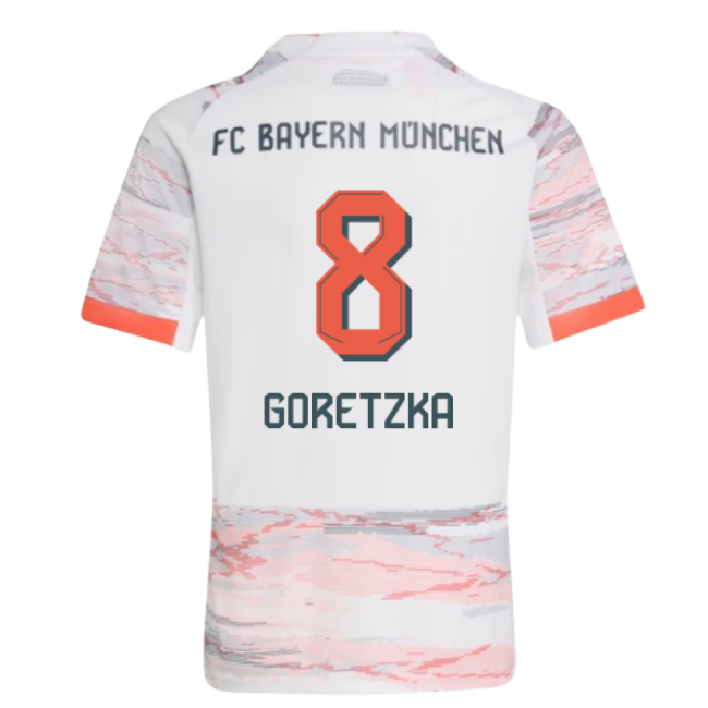 2025-2026 Bayern Munich Away Shirt (Kids) (Goretzka 8)-Football Shirts Shop