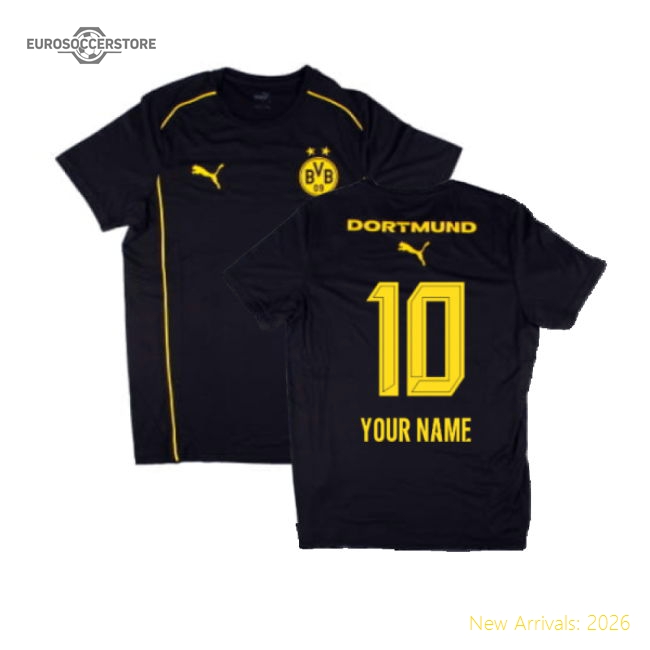 2024-2025 Borussia Dortmund Casuals Tee (Black) (Your Name)-Football Shirts Shop