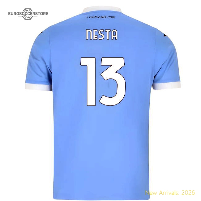 2025-2026 Lazio Home Shirt (Nesta 13)-Football Shirts Shop