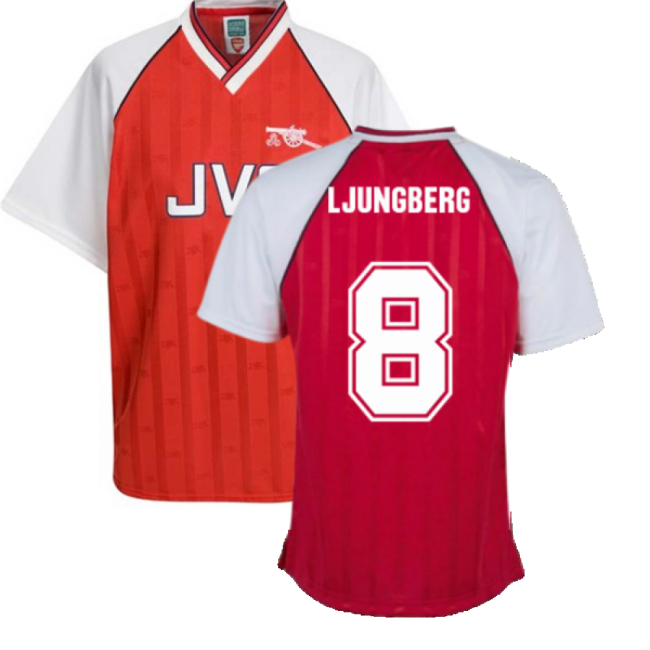 Arsenal 1988 Home Retro Football Shirt (LJUNGBERG 8)-Football Shirts Shop