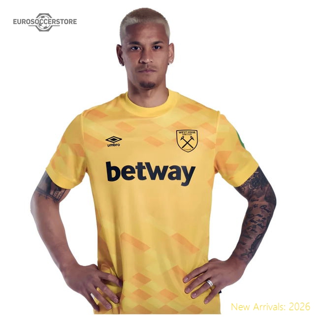 2024-2025 West Ham Goalkeeper Shirt (Yellow)-Football Shirts Shop