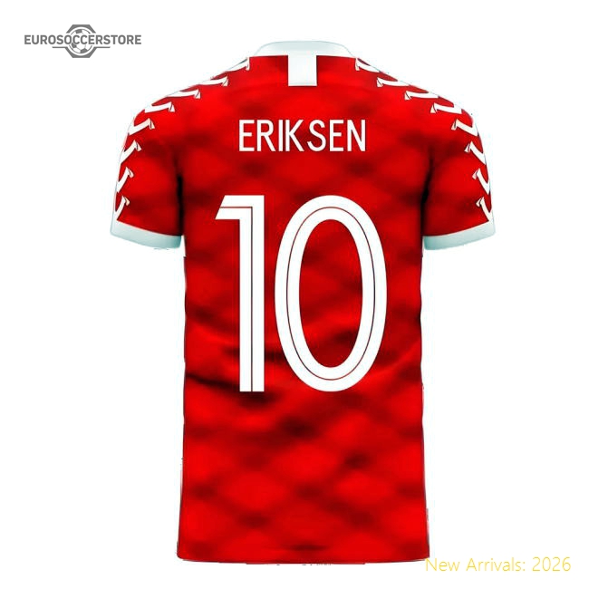 Denmark 2025-2026 Home Concept Football Kit (Viper) (ERIKSEN 10)-Football Shirts Shop