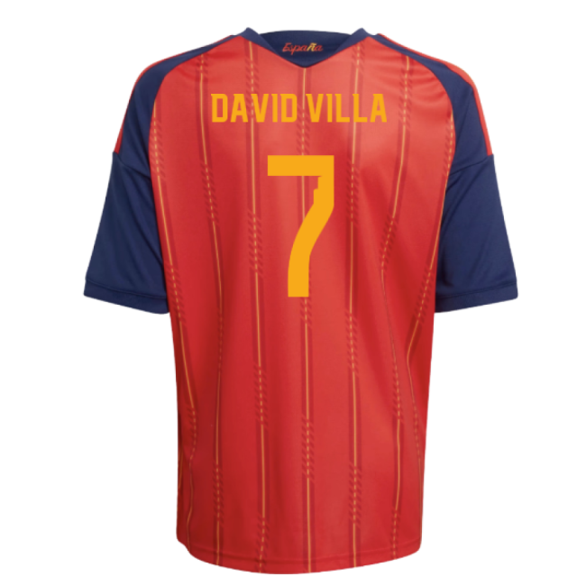2026-2027 Spain Home Shirt (Kids) (David Villa 7)-Football Shirts Shop