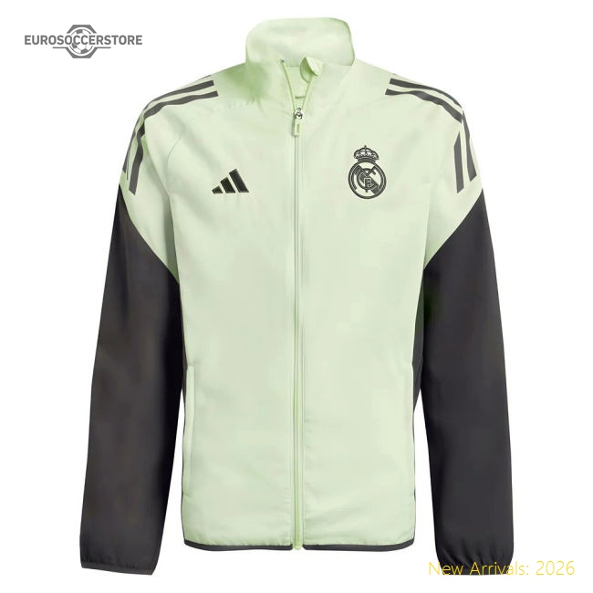 2025-2026 Real Madrid Presentation Jacket (Almost Lime) - Kids-Football Shirts Shop
